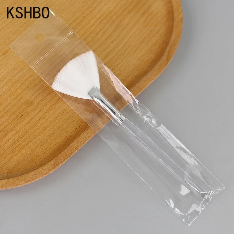 3PCS Face DIY Mask Brush Set Soft Applicator Brushes Makeup Tools Includes Soft Fan Facial Brushes Acid Applicator Brush