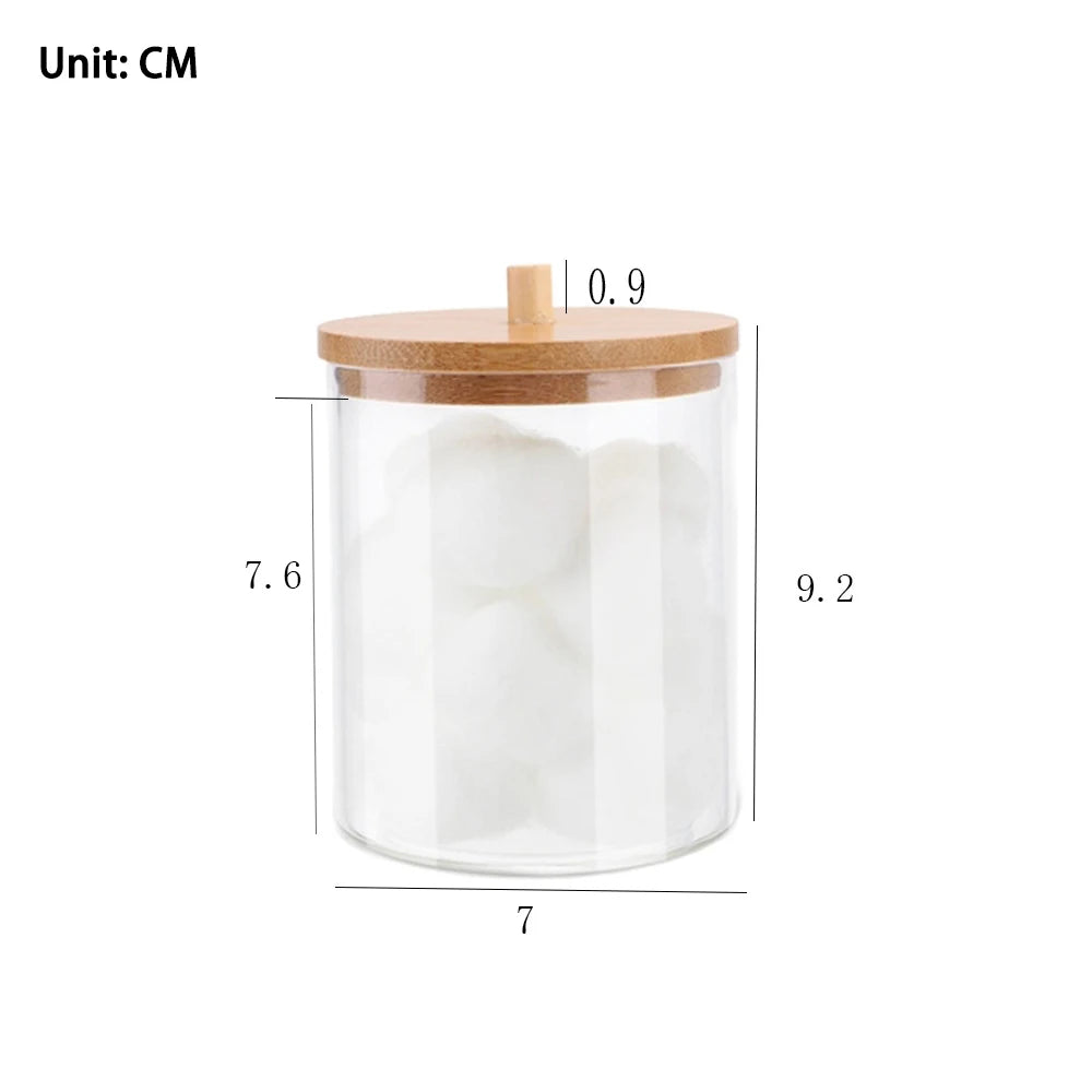 Makeup Cotton Pad Organizer Bathroom Storage Box For Cotton Swabs Cosmetics Jewelry Makeup Remover Pad Container