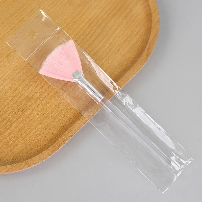 3PCS Face DIY Mask Brush Set Soft Applicator Brushes Makeup Tools Includes Soft Fan Facial Brushes Acid Applicator Brush