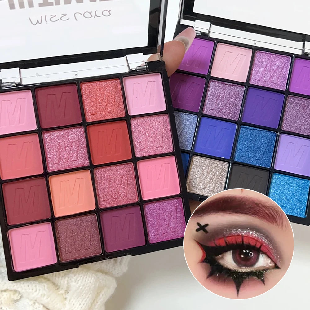 Green Blue Eyeshadow Palette Makeup Waterproof Lasting Shimmer Eyes Powder Pigments Matte Glitter Eye Shadow Palette Cosmetics