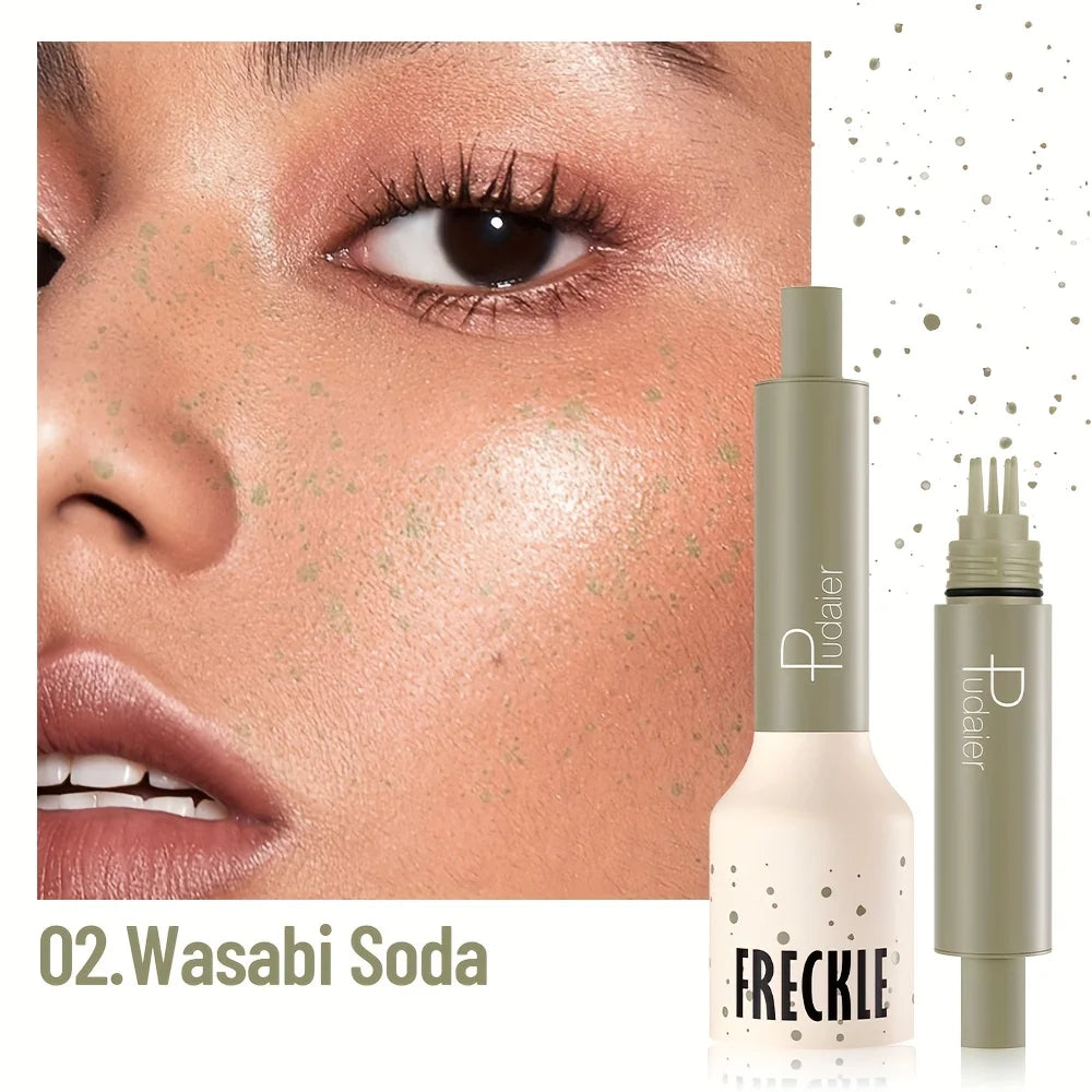 Waterproof & Sweatproof Temporary Freckles Stamp Pen - Light Coverage Liquid Formula for Natural Nude Makeup