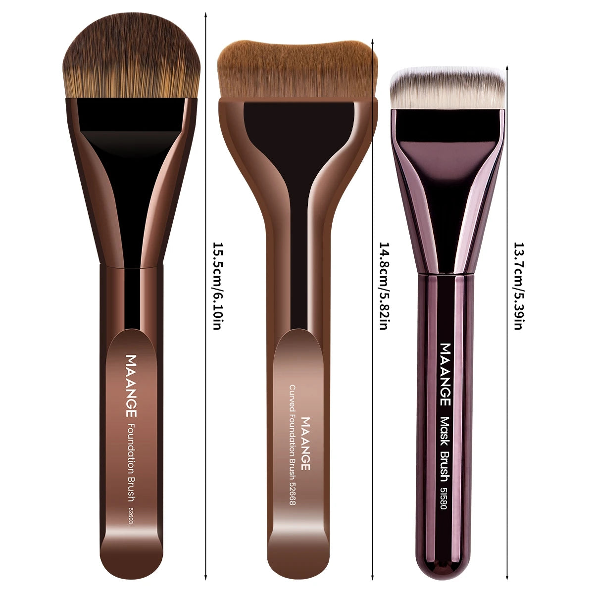 MAANGE Professional Foundation Makeup Brushes Soft Dense Hair for Blending Liquid, Cream Flawless Powder Makeup Beauty Tools