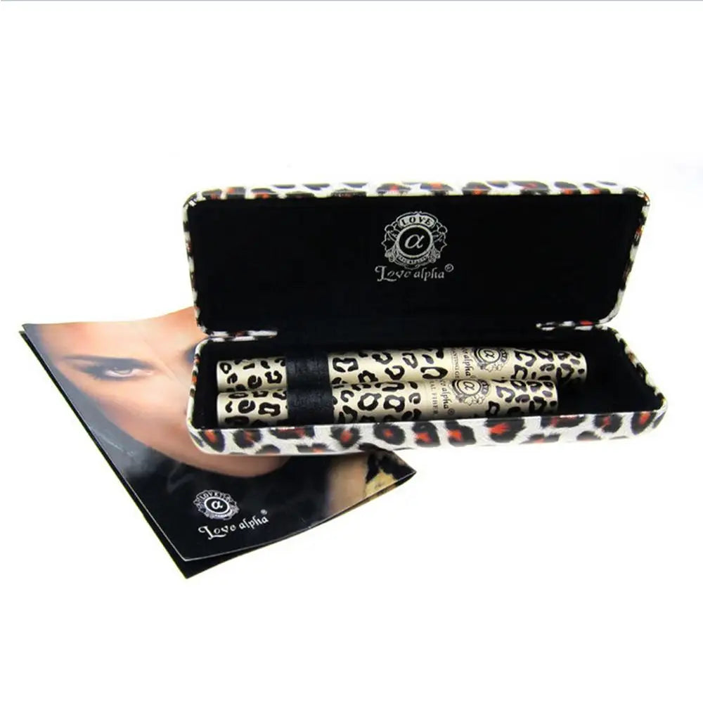 1 set = 2 pcs High Quality Love Alpha 3D FIBER LASHES Mascara Rimel Makeup set maquiagem Wild Leopard waterproof double Mascara