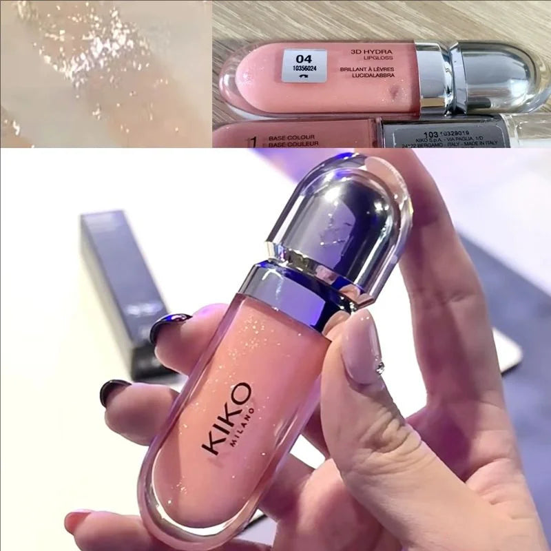 3D Liquid Lip Glaze Transparent Lip Gloss Mirror Lipstick Nourishing Glossy Full Lips Not Fading Milk Tea Bean Paste Makeup