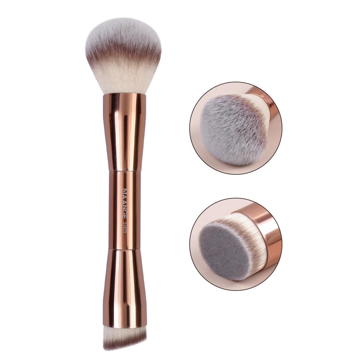 MAANGE Makeup Brushes Double Head Foundation Powder Concealer Blusher Bronzer Makeup Brush Soft Fiber Hair Cosmetic Beauty Tools