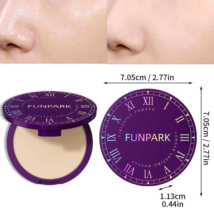 5 Colors Matte Full Coverage Pressed Powder Foundation 24H Fresh Wear Matte Weightless Finishing Powder Cosmetic Face Makeup