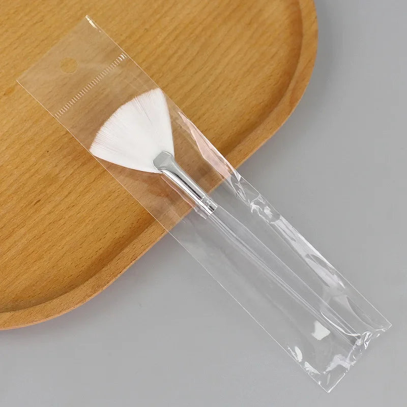 3PCS Face DIY Mask Brush Set Soft Applicator Brushes Makeup Tools Includes Soft Fan Facial Brushes Acid Applicator Brush