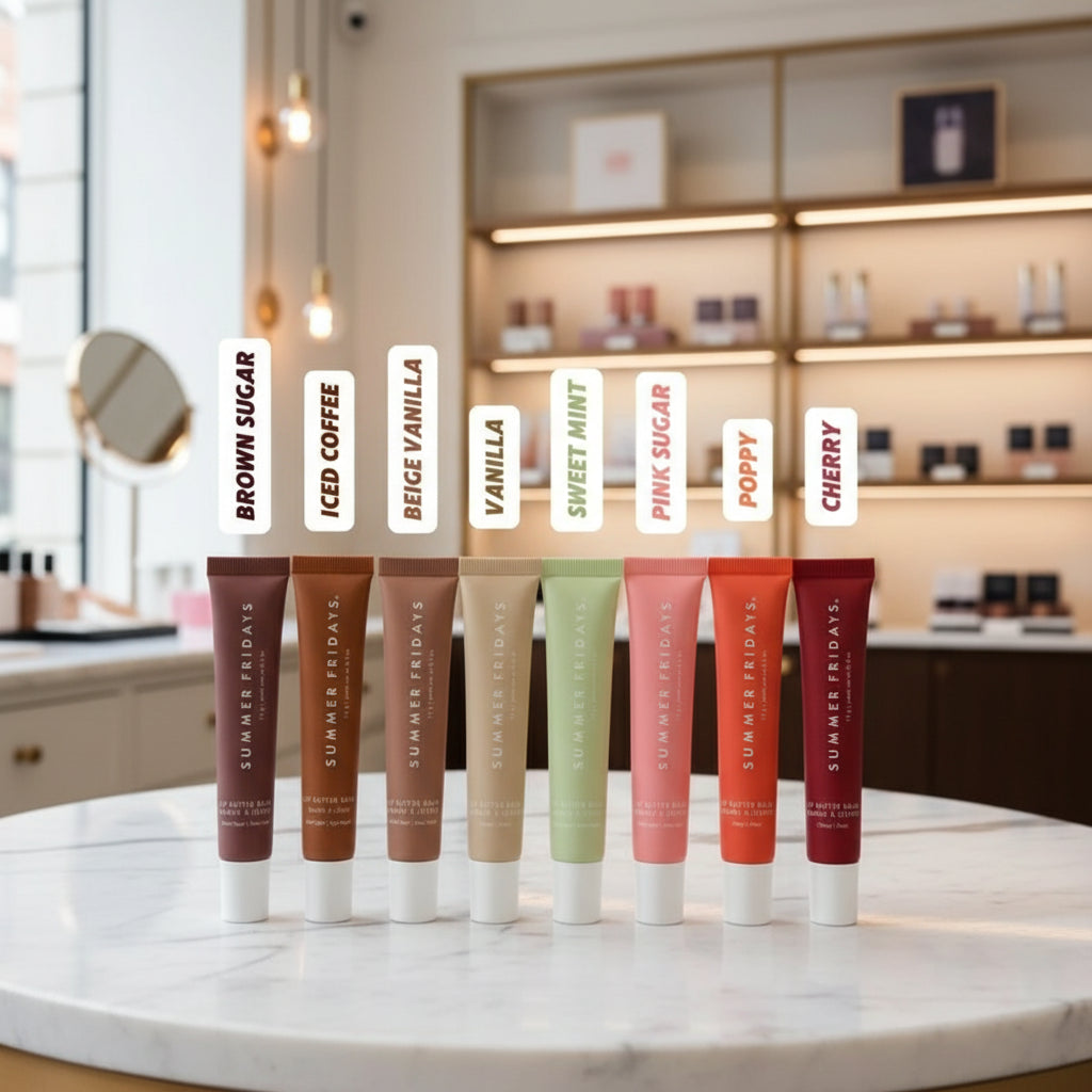 Baume à Lèvres Teinté Vanille Beige "Summer Fridays" – Brillance Miroir et Hydratation Ciblée