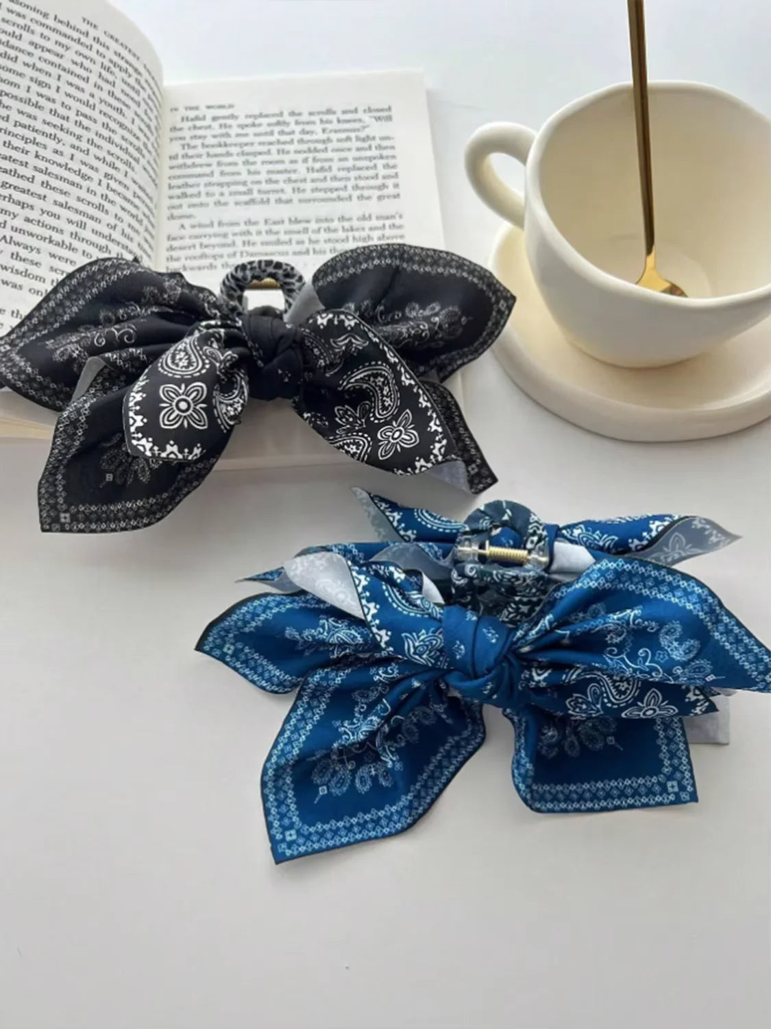 1pc new double-sided cashew flower love grabbing clip butterfly knot hair clip summer vacation shark clip fashion