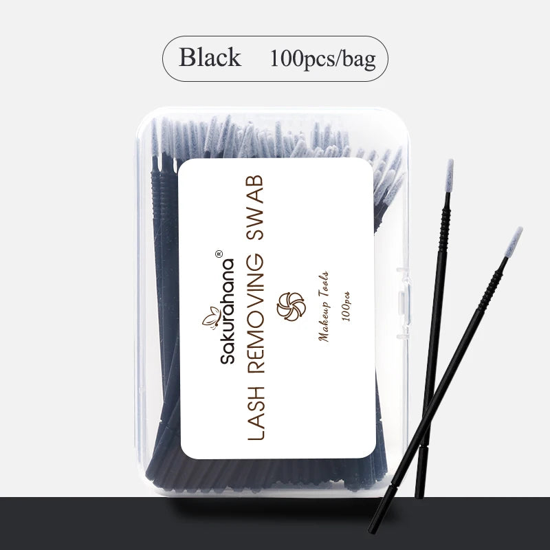 SAKURAHANA 100PCS Disposable Microbrush Spiral Handle Mascara Wands Applicator Lashes Brushes Eyelash Extension Makeup Tools