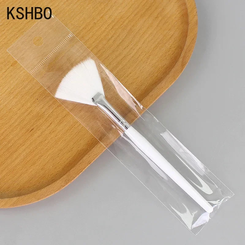 3PCS Face DIY Mask Brush Set Soft Applicator Brushes Makeup Tools Includes Soft Fan Facial Brushes Acid Applicator Brush