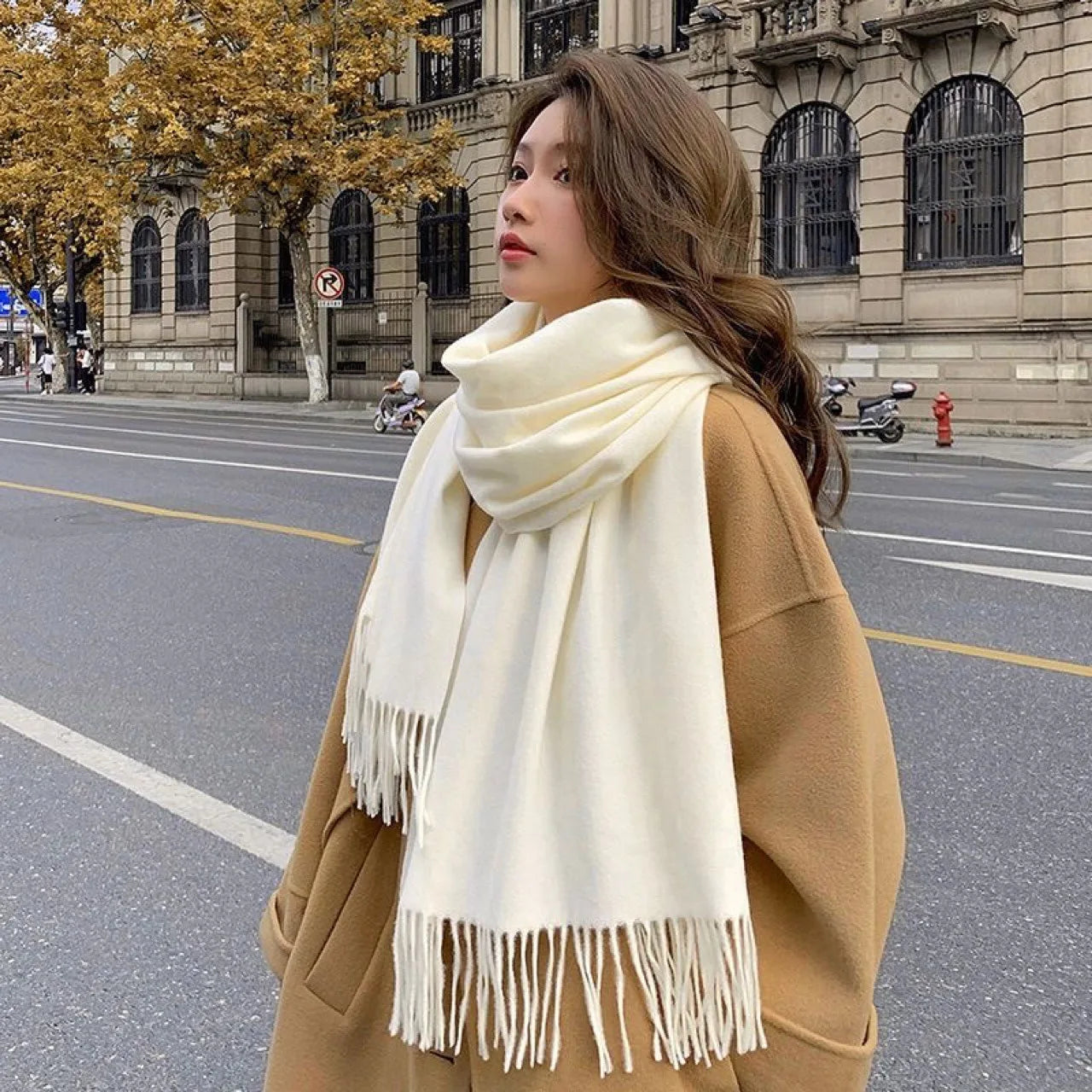 New Black Scarf Cashmere Woman Wool Ladies Scarf Warm Checkered Scarf Women's Winter Scarves Autumn XWJ07