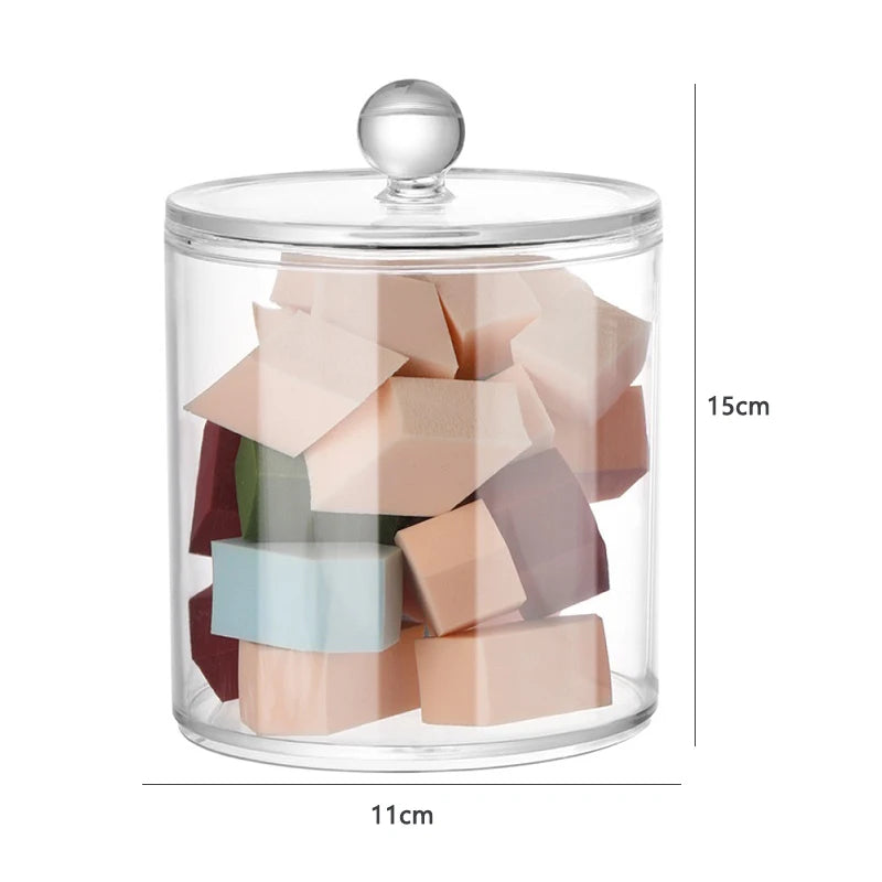 Makeup Cotton Pad Organizer Bathroom Storage Box For Cotton Swabs Cosmetics Jewelry Makeup Remover Pad Container
