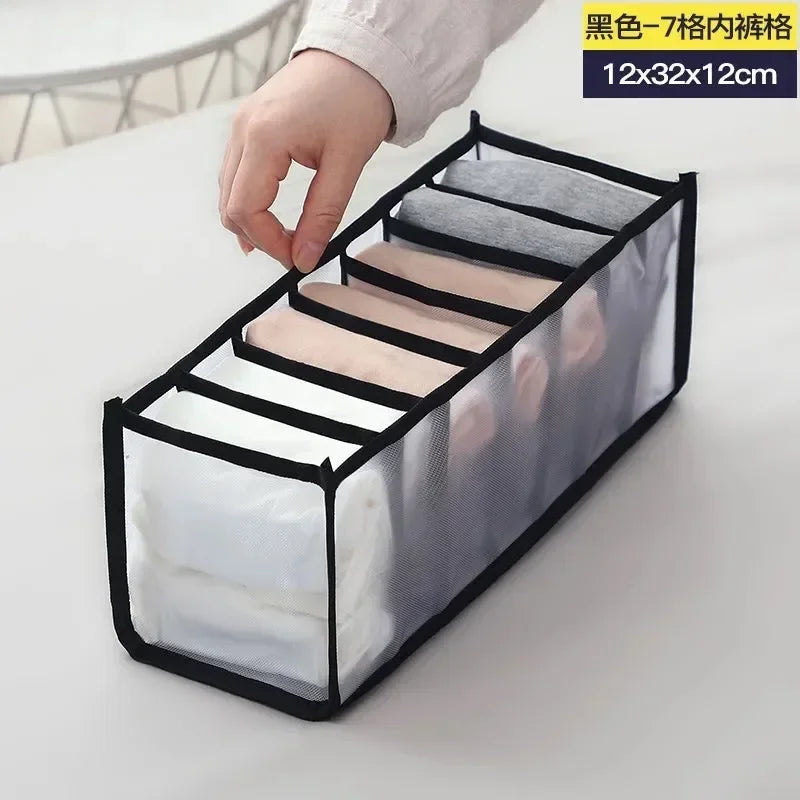1pc Underwear Drawer Organizer Storage Box Foldable Closet Organizers Drawer Divider Storage Boxes For Underpants Socks Bra