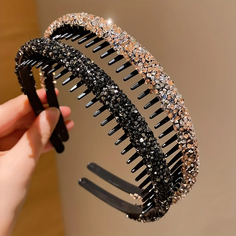 2/6Pieces of Children's Toothed Rhinestone Non-Slip Headbands Do Not Strangle the Head